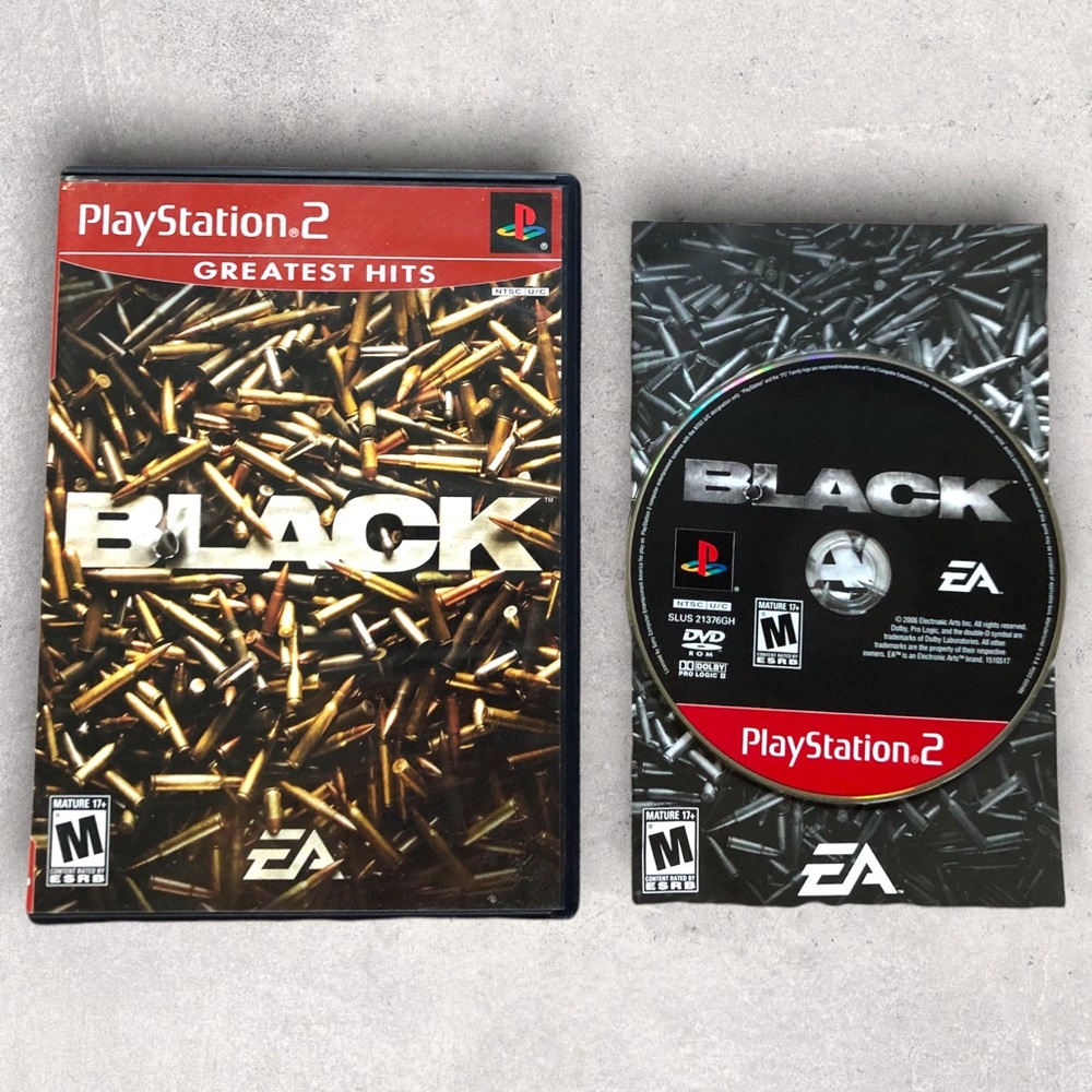 Black Video Game Play Station 2